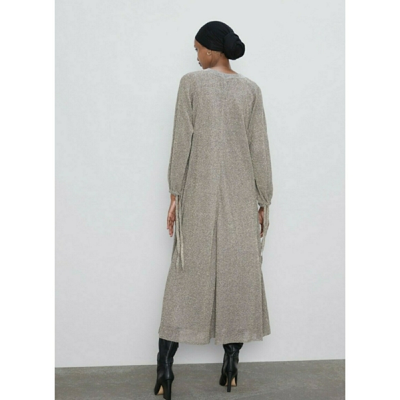 ZARA| Metallic Thread Knit Dress - Picture 6 of 14